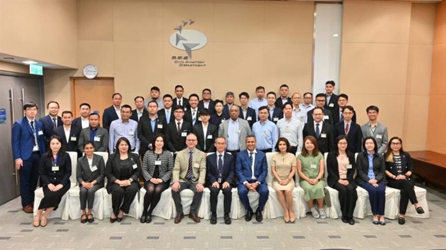 Workshop participants and CyberAir LLC founder at the Civil Aviation Department, Hong Kong SAR